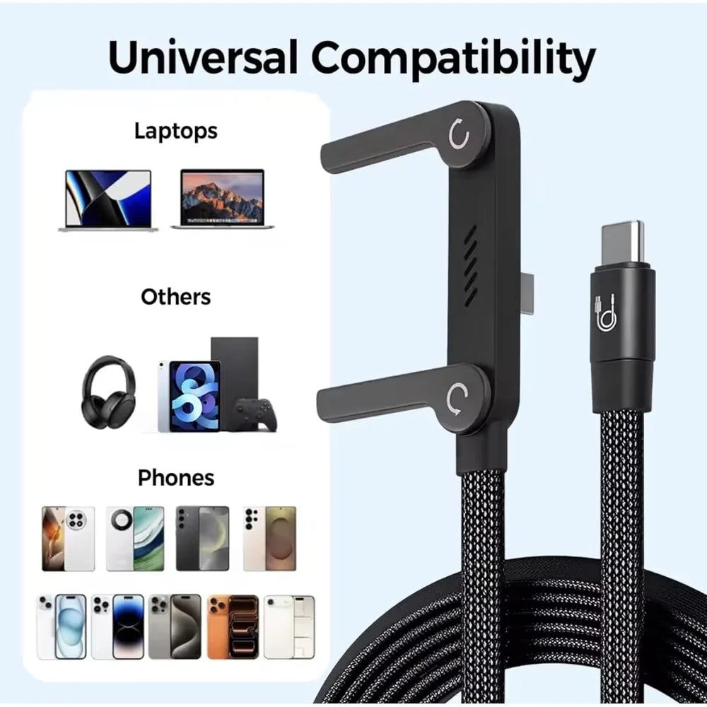 240W Charging Cable 2 in 1 Invisible Holder Charger