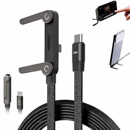 240W Charging Cable 2 in 1 Invisible Holder Charger
