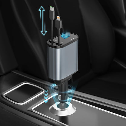 4 in 1 Retractable Car Charger