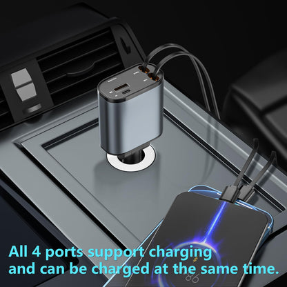 4 in 1 Retractable Car Charger
