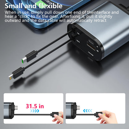 4 in 1 Retractable Car Charger