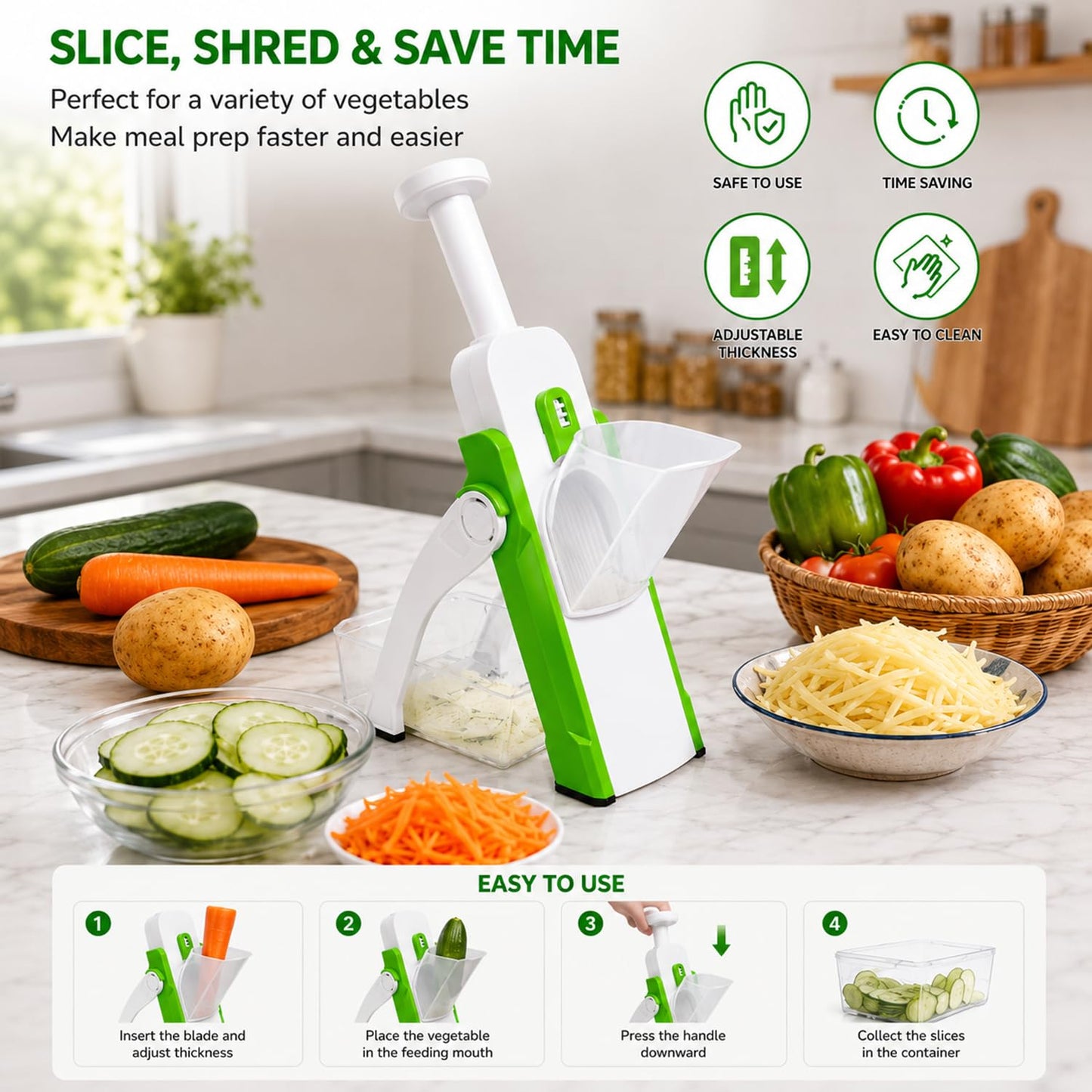Safe Mandoline Slicer