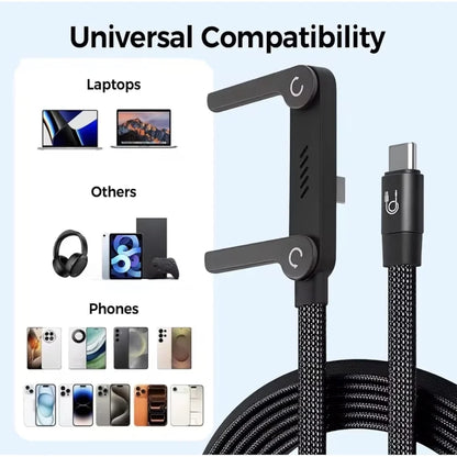240W Charging Cable 2 in 1 Invisible Holder Charger